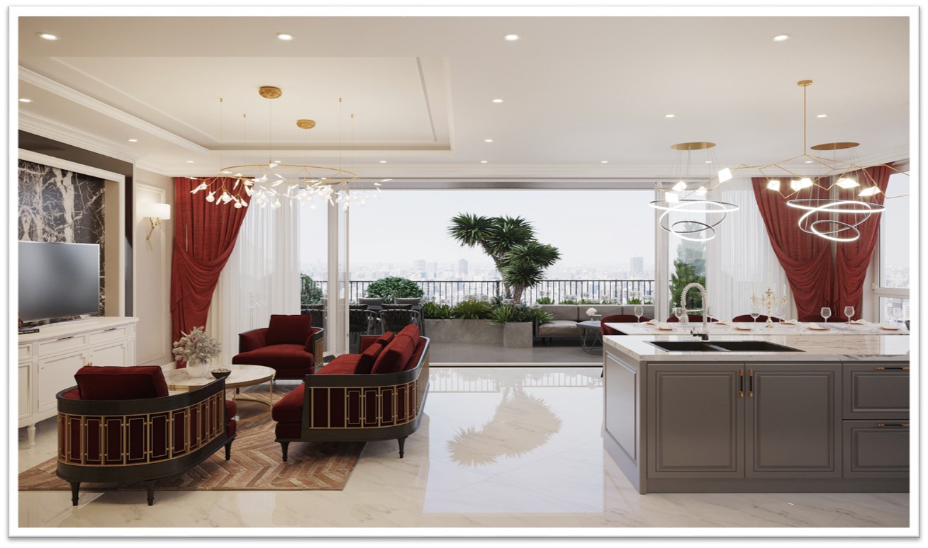 thiết kế căn hộ Sentosa sky park hải phòng