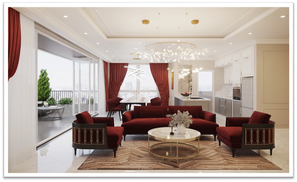 thiết kế căn hộ Sentosa sky park hải phòng